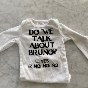 Encanto Bruno themed baby onesie size 9 months